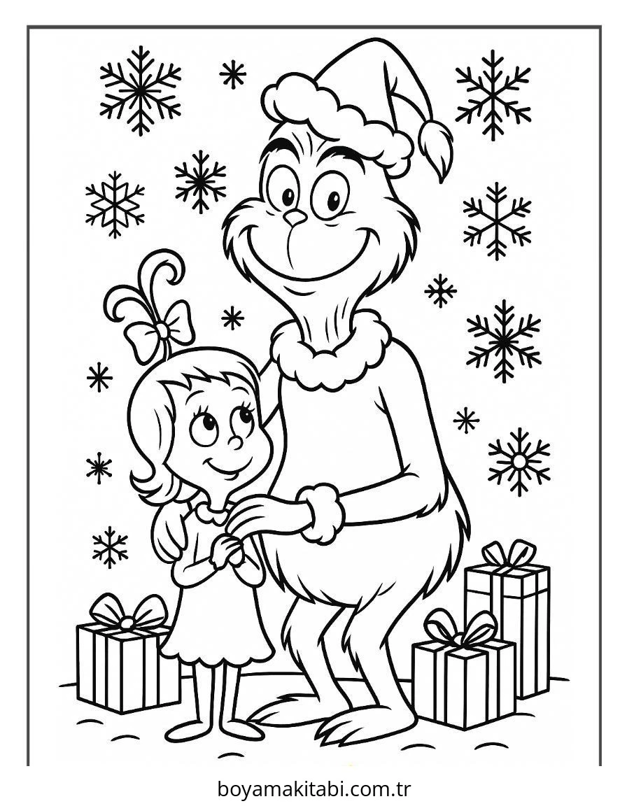 Grinch boyama sayfası #5 – ücretsiz yazdır, boyama etkinliği