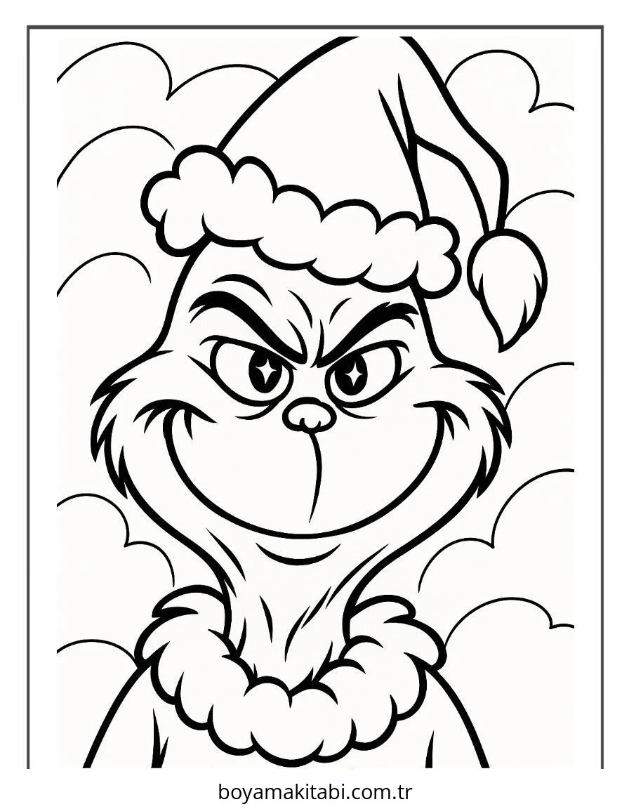 Grinch boyama sayfası #19 – çocuk aktivitesi, ilkokul öğrencileri için