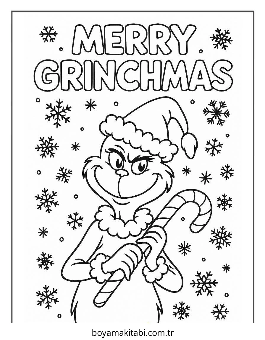 Grinch boyama sayfası #23 – boyama çalışması, sınıf etkinliği