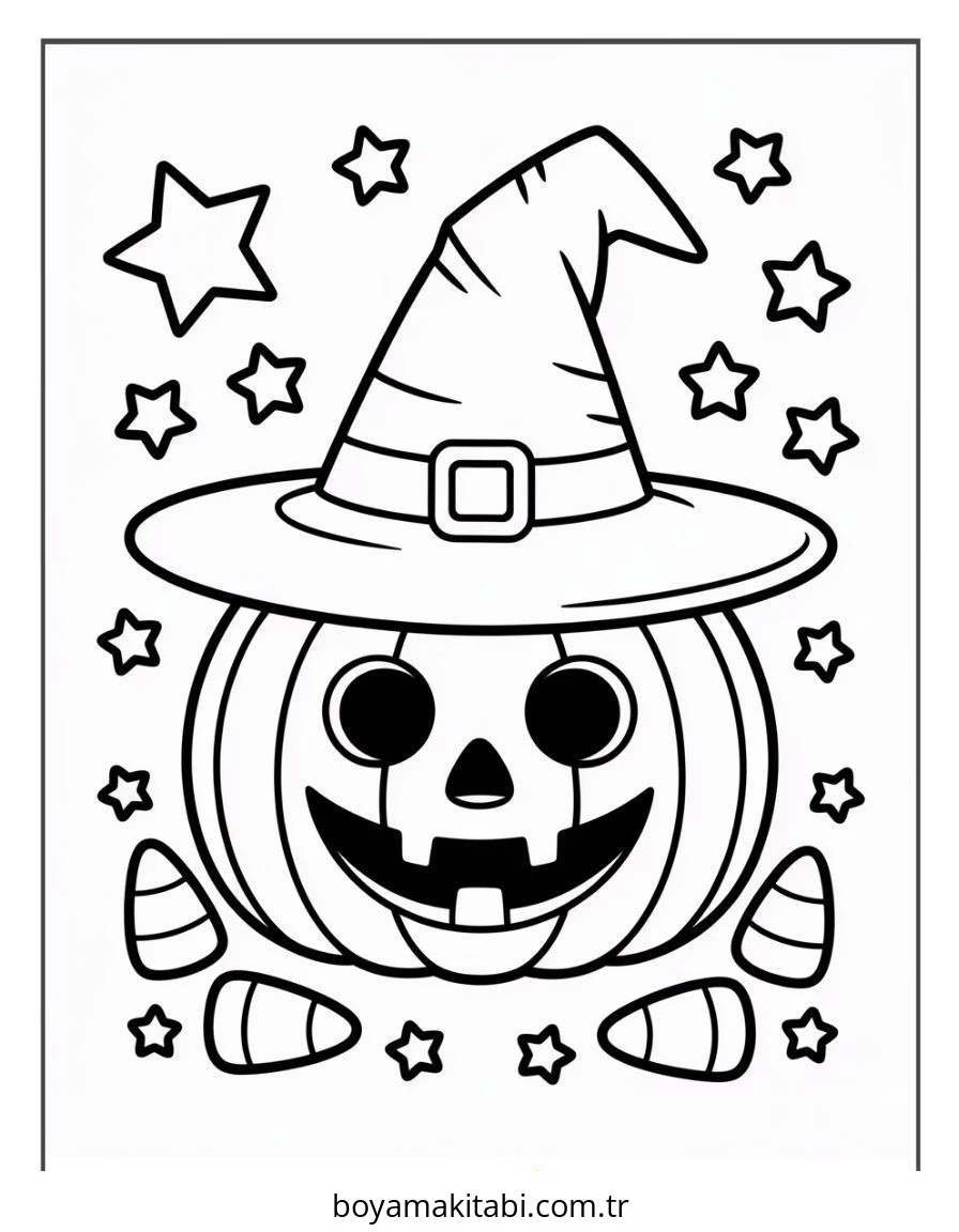 Halloween boyama sayfası #152 – evde etkinlik, anaokulu etkinliği