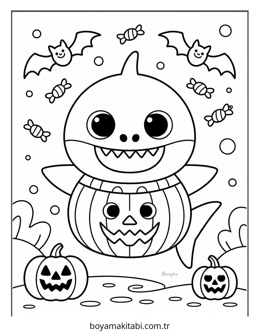 Halloween boyama sayfası – yaratıcılığı geliştirir, keyifli zaman