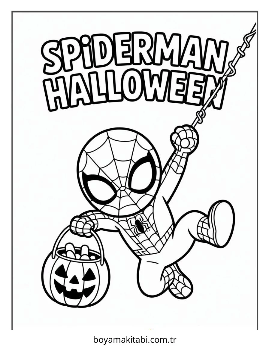 Halloween boyama sayfası – okul öncesi, evde etkinlik