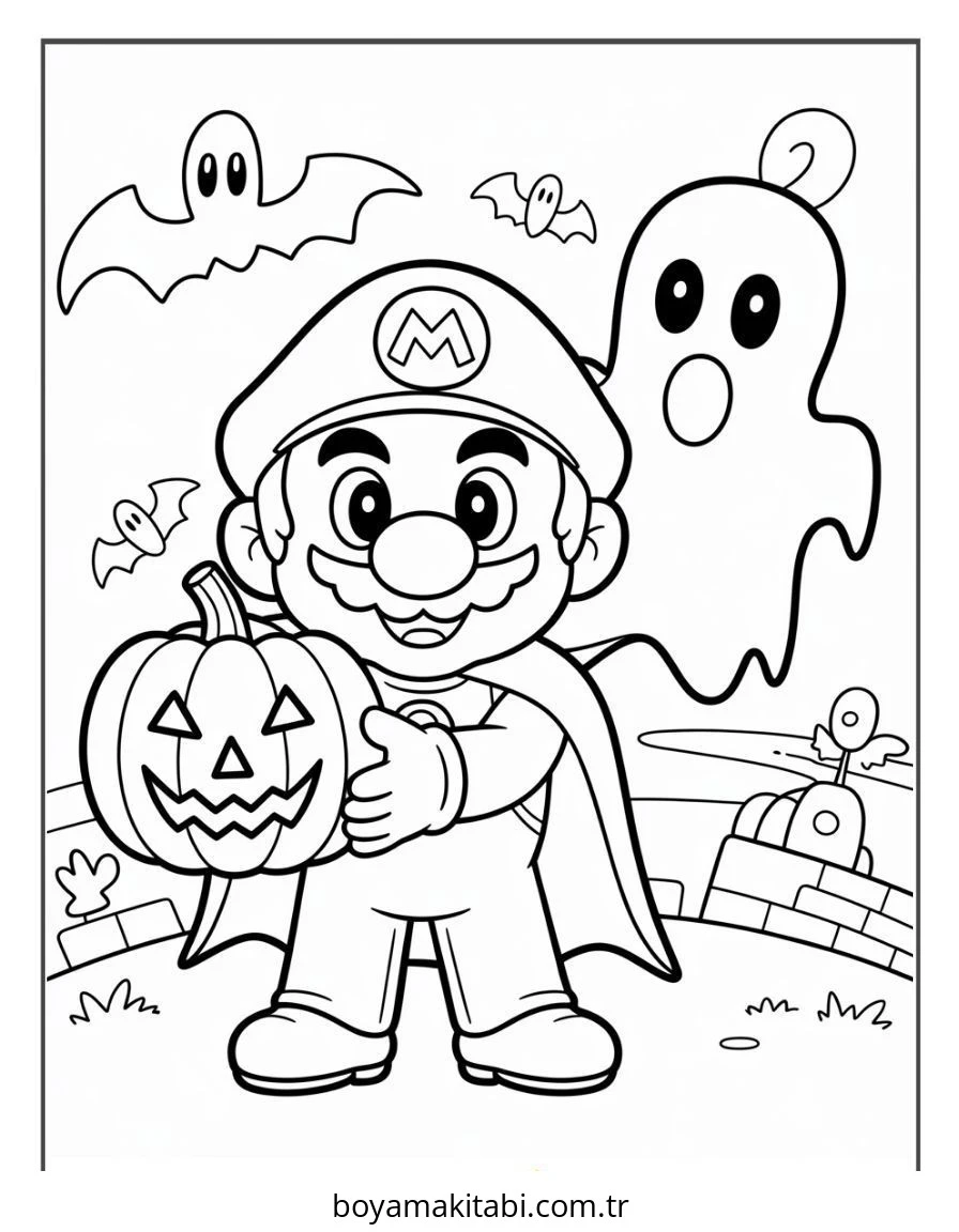 Halloween boyama sayfası – eğitici aktivite, yaratıcılık