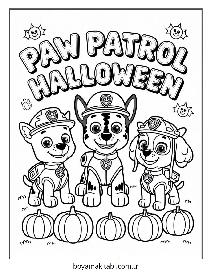 Halloween boyama sayfası – el becerilerini geliştirir, boyama çalışması