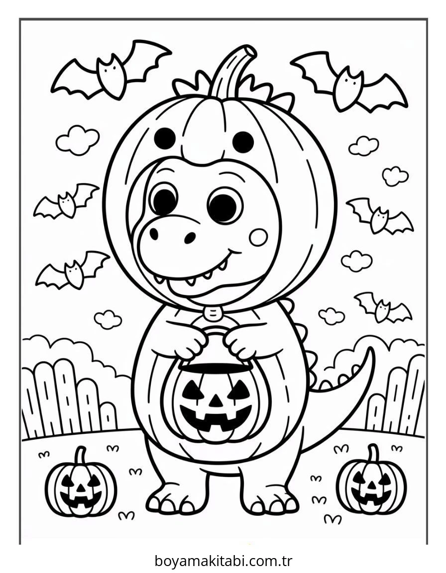 Halloween boyama sayfası – sanatsal çalışma, çocuklar için