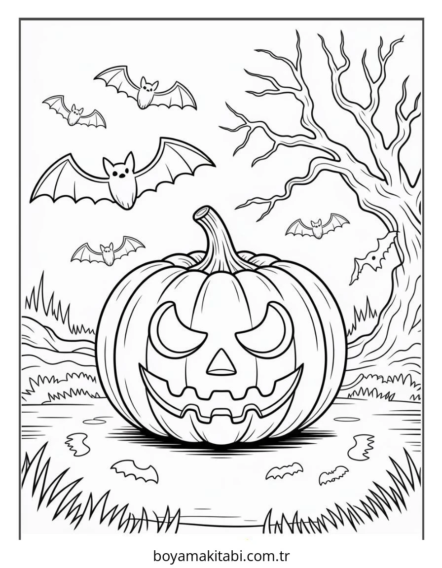 Halloween boyama sayfası – okul öncesi, evde etkinlik