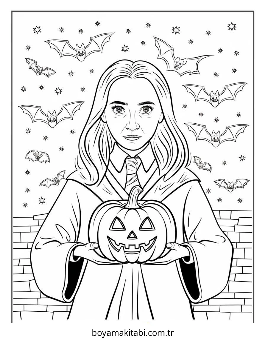 Harry Potter boyama sayfası – PDF indir, sevimli karakter