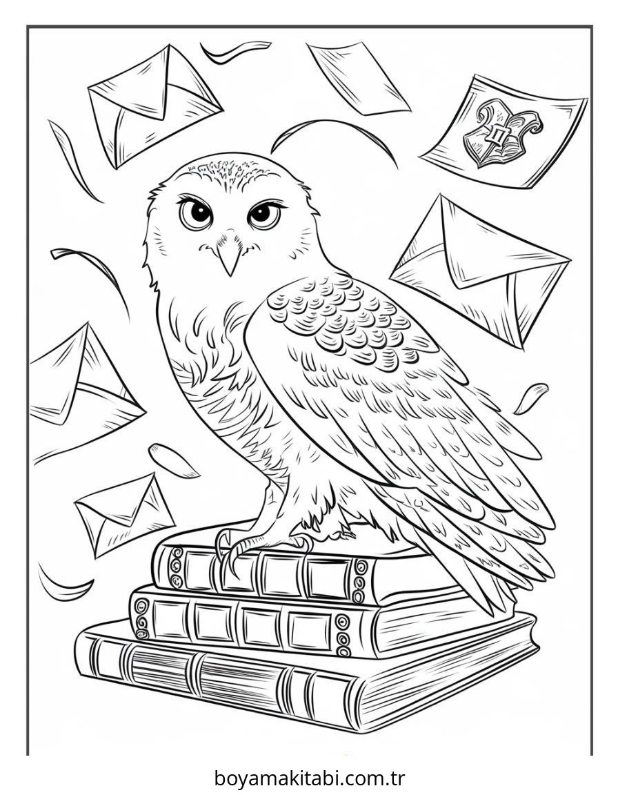 Harry Potter boyama sayfası – çocuklar için, çizgi film temalı