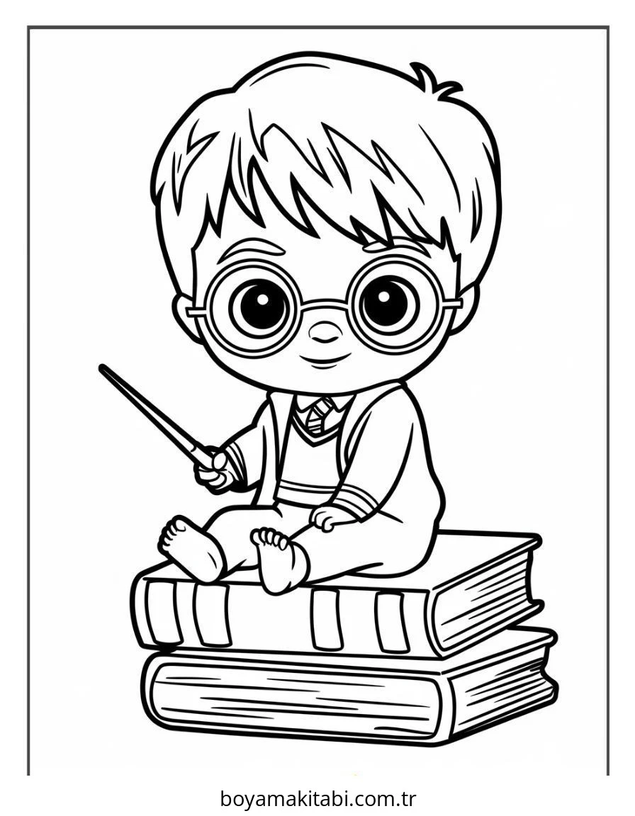 Harry Potter boyama sayfası – eğitici aktivite, yaratıcılık