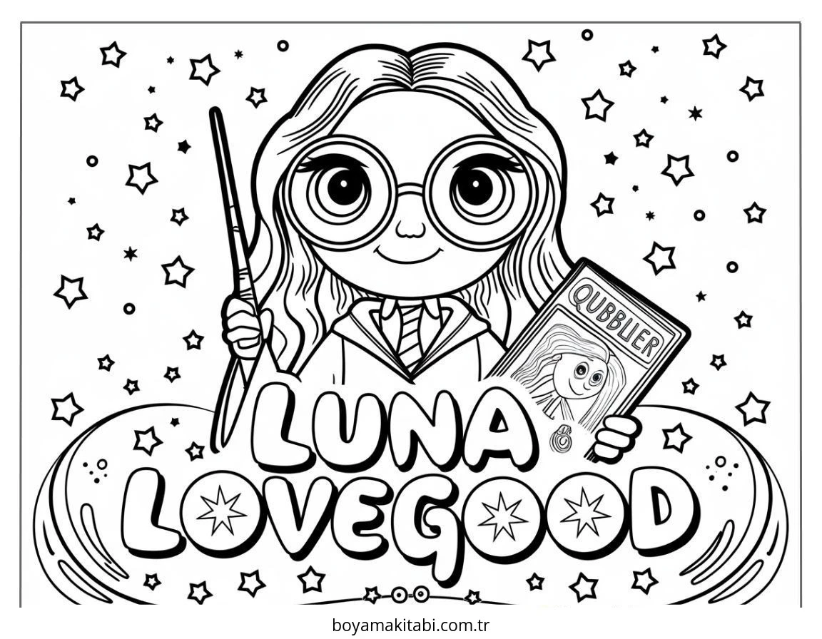 Harry Potter boyama sayfası – el becerilerini geliştirir, boyama çalışması