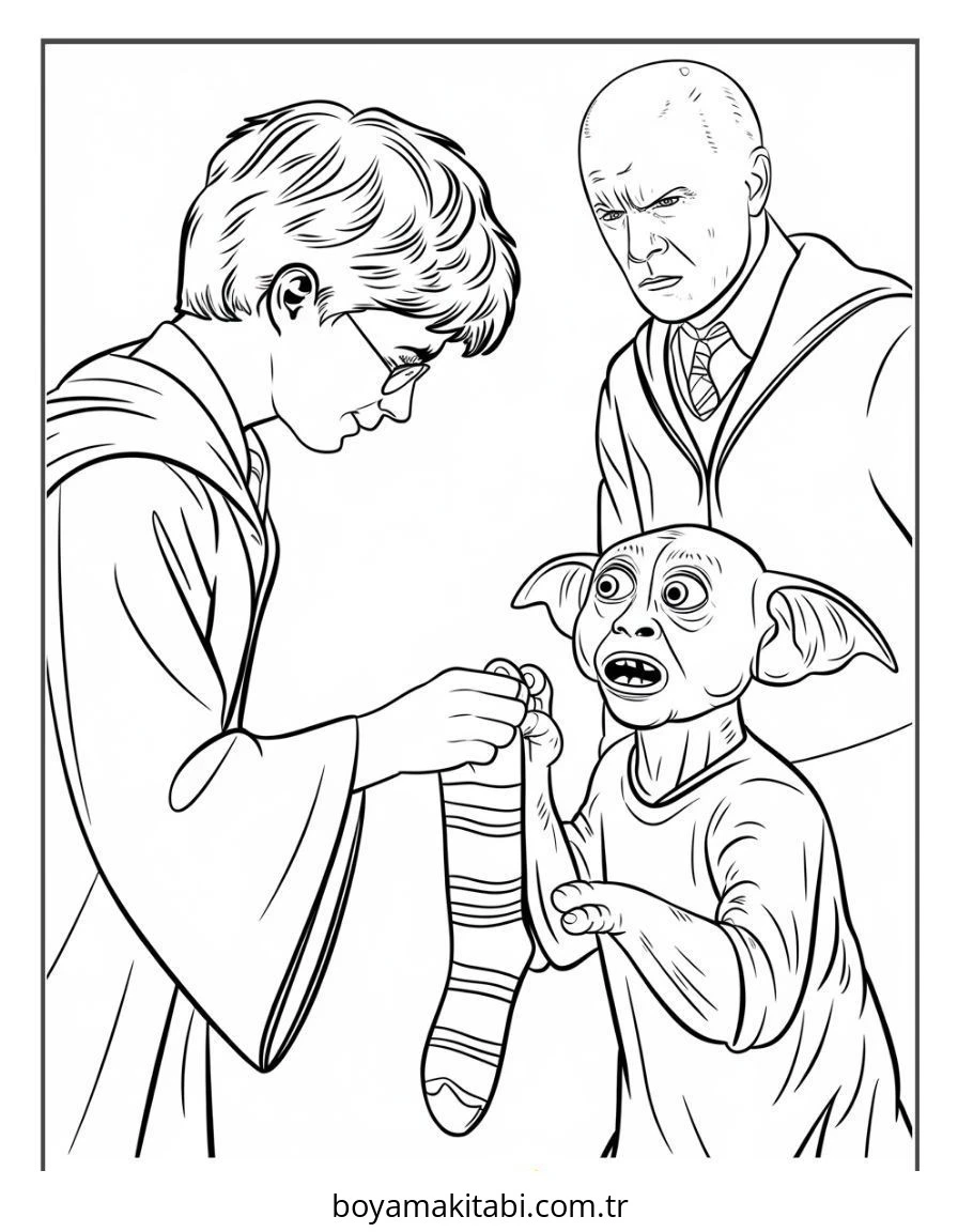 Harry Potter boyama sayfası – ücretsiz yazdır, boyama etkinliği