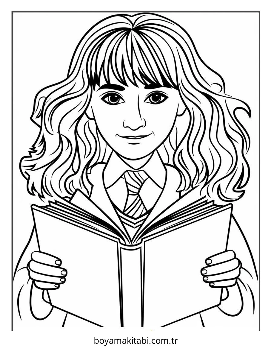 Harry Potter boyama sayfası – PDF indir, sevimli karakter