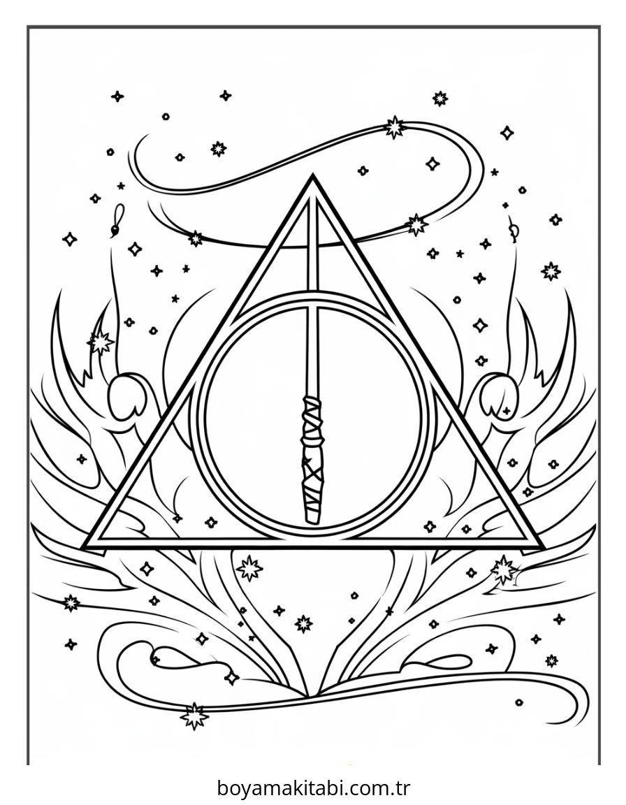 Harry Potter boyama sayfası – yaratıcılığı geliştirir, keyifli zaman
