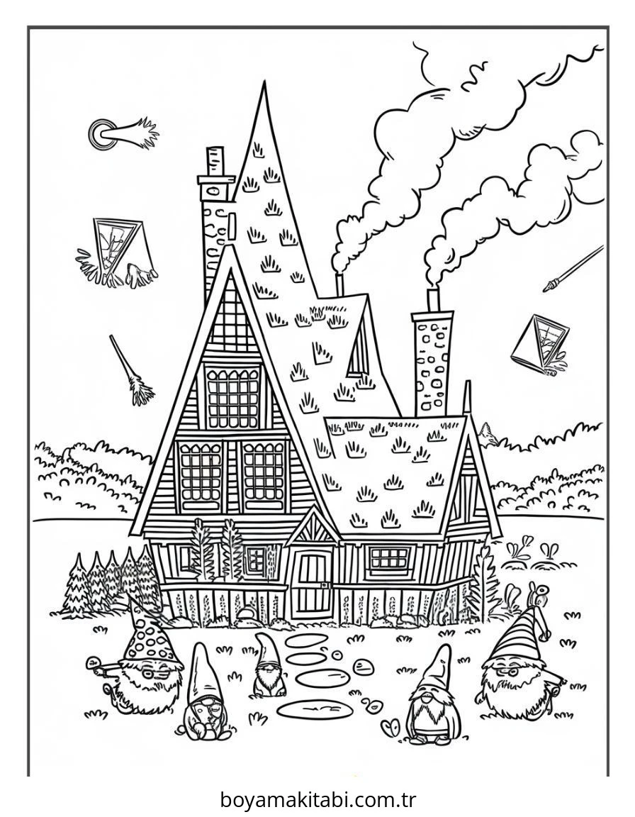 Harry Potter boyama sayfası – eğitici aktivite, yaratıcılık