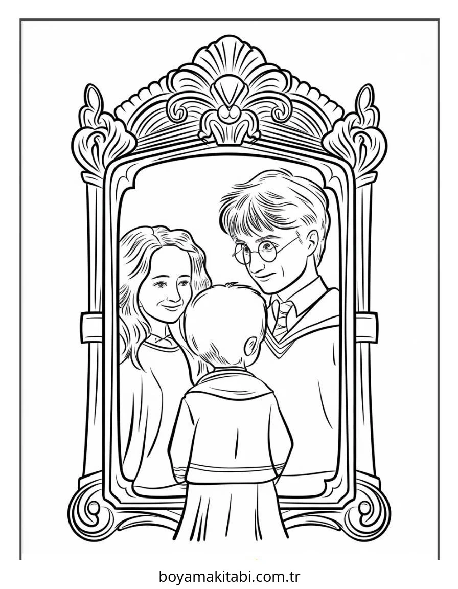 Harry Potter boyama sayfası – boyama çalışması, yaratıcılığı geliştirir