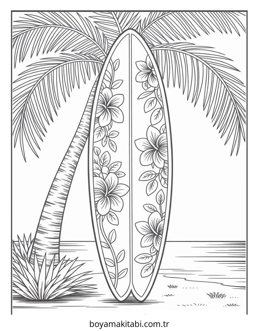 Hawaii boyama sayfası – ücretsiz yazdır, boyama etkinliği