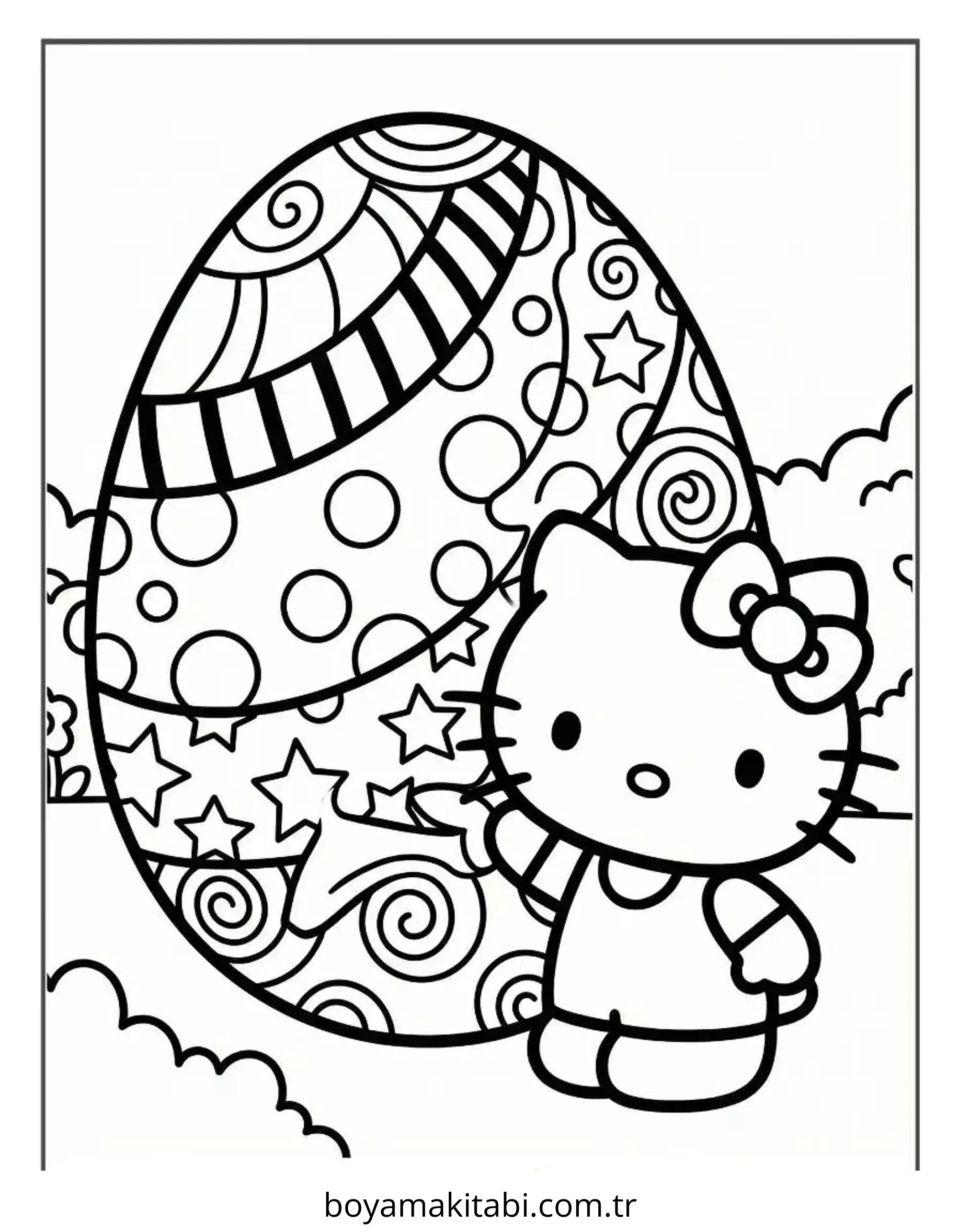Hello Kitty boyama sayfası – boyama etkinliği, çocuk aktivitesi