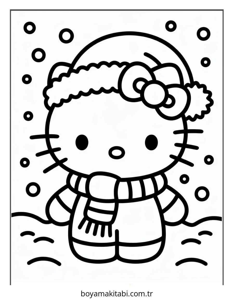 Hello Kitty boyama sayfası – boyama etkinliği, çocuk aktivitesi