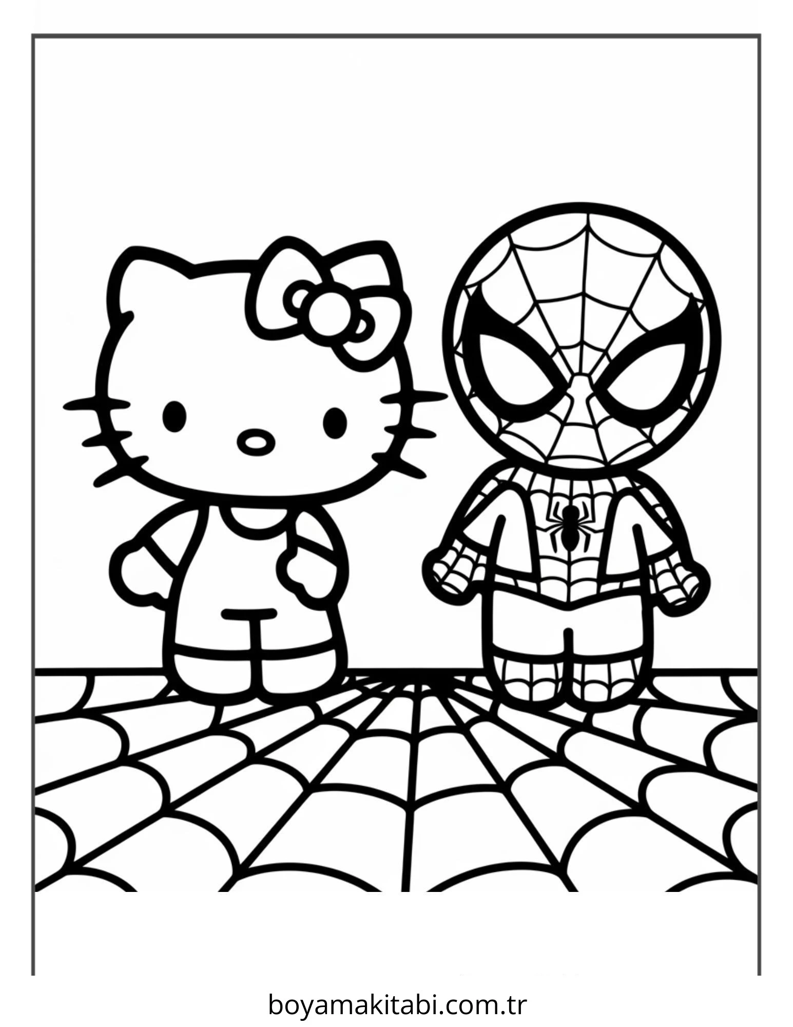 Hello Kitty boyama sayfası – renkli çizimler, okul öncesi
