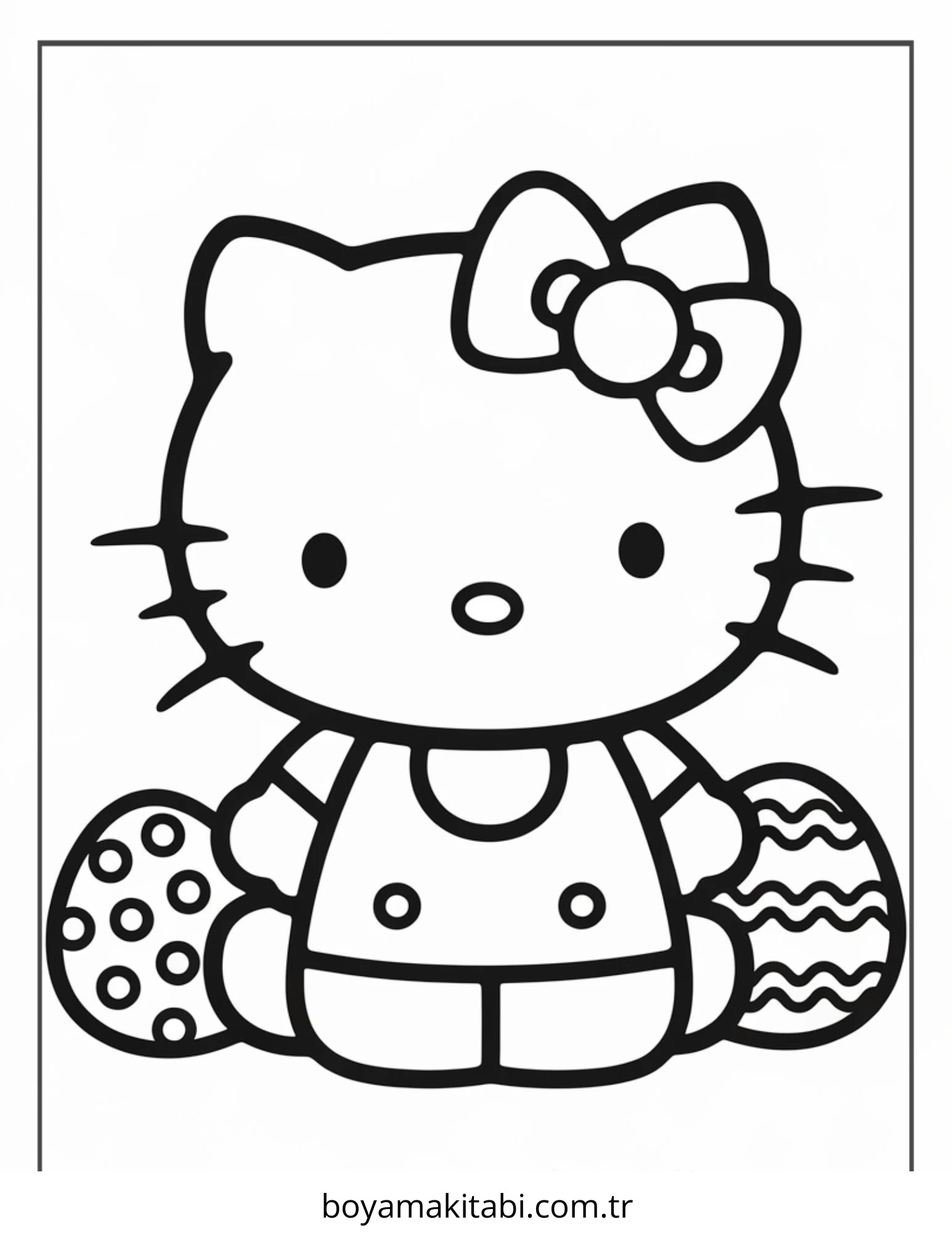 Hello Kitty boyama sayfası – ücretsiz yazdır, boyama etkinliği