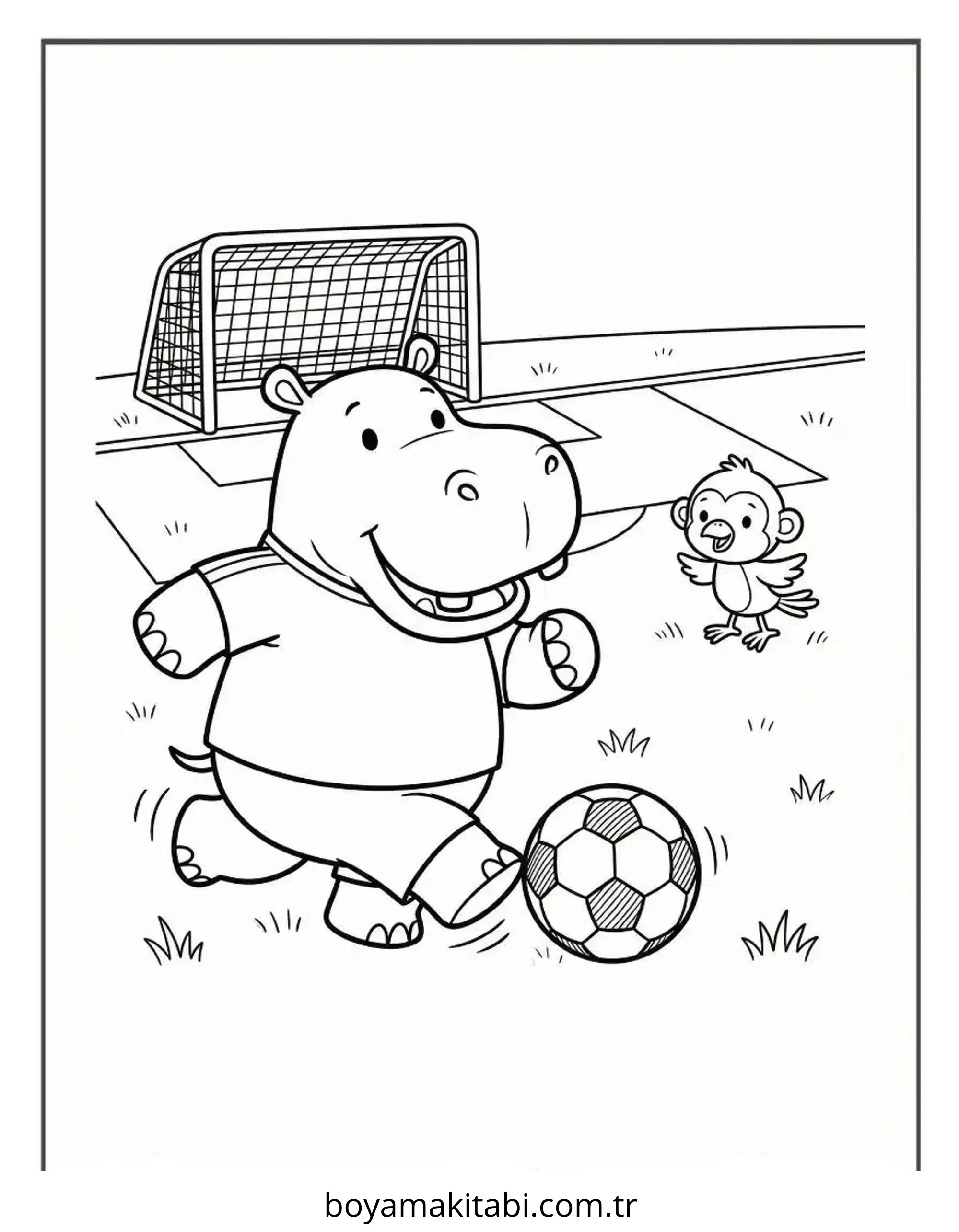 Su Aygırı boyama sayfası #52 – mürekkep tasarrufu sağlar, PDF indir