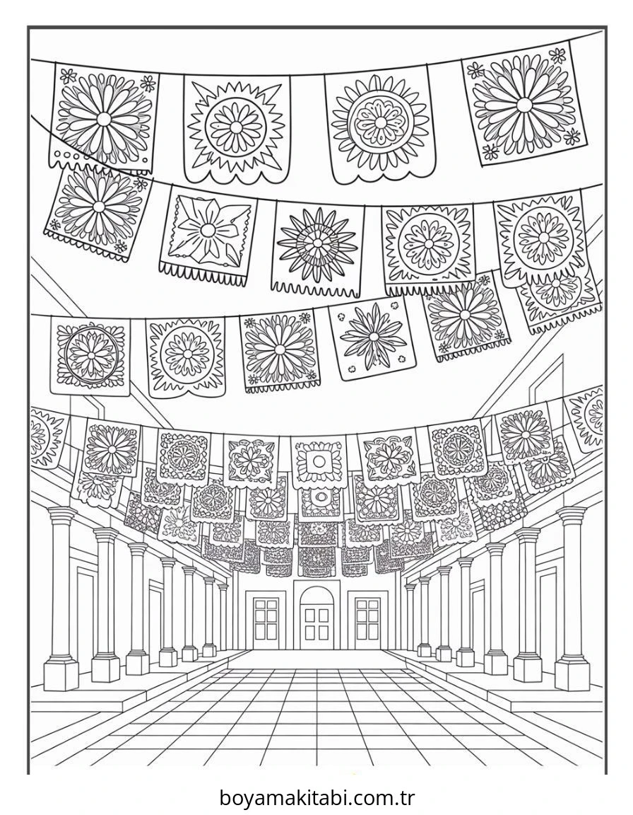 İspanyol boyama sayfası – PDF indir, sevimli karakter
