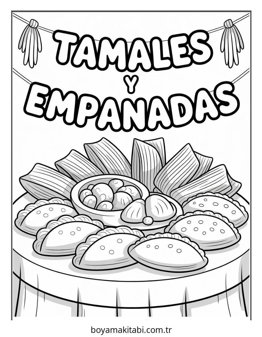 İspanyol boyama sayfası – PDF indir, sevimli karakter