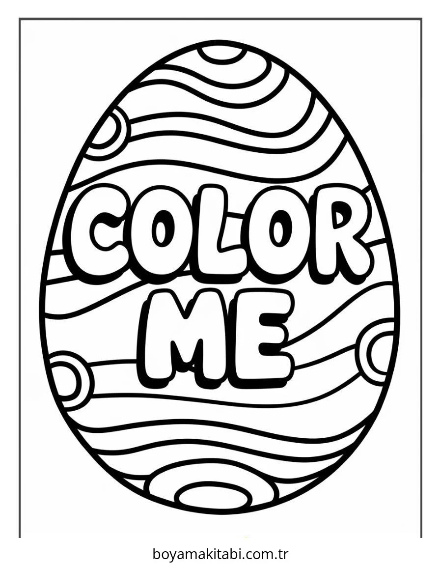 Tatil boyama sayfası – çizgi film temalı, basit çizim