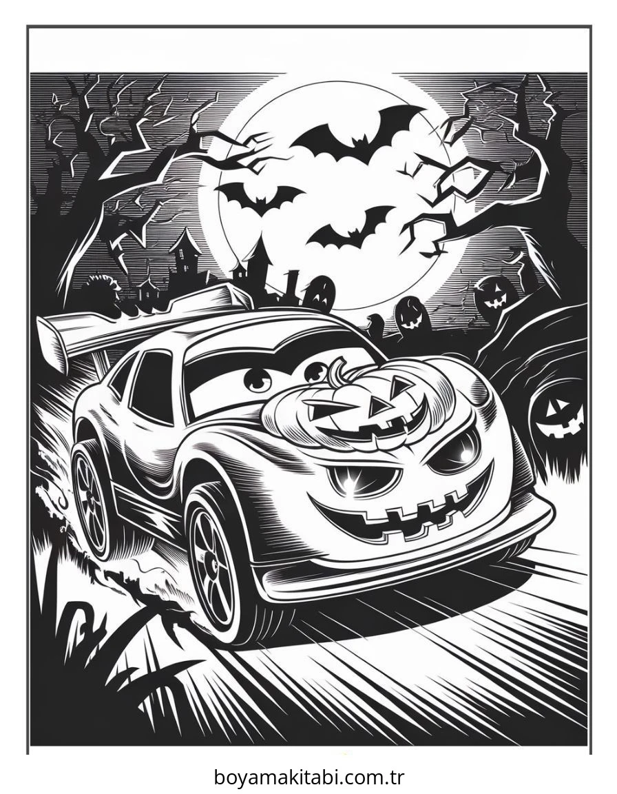 Hot Wheels boyama sayfası #119 – PDF indir, sevimli karakter
