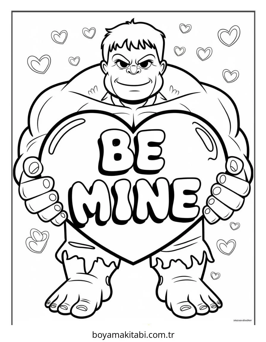 Hulk boyama sayfası – el becerilerini geliştirir, boyama çalışması