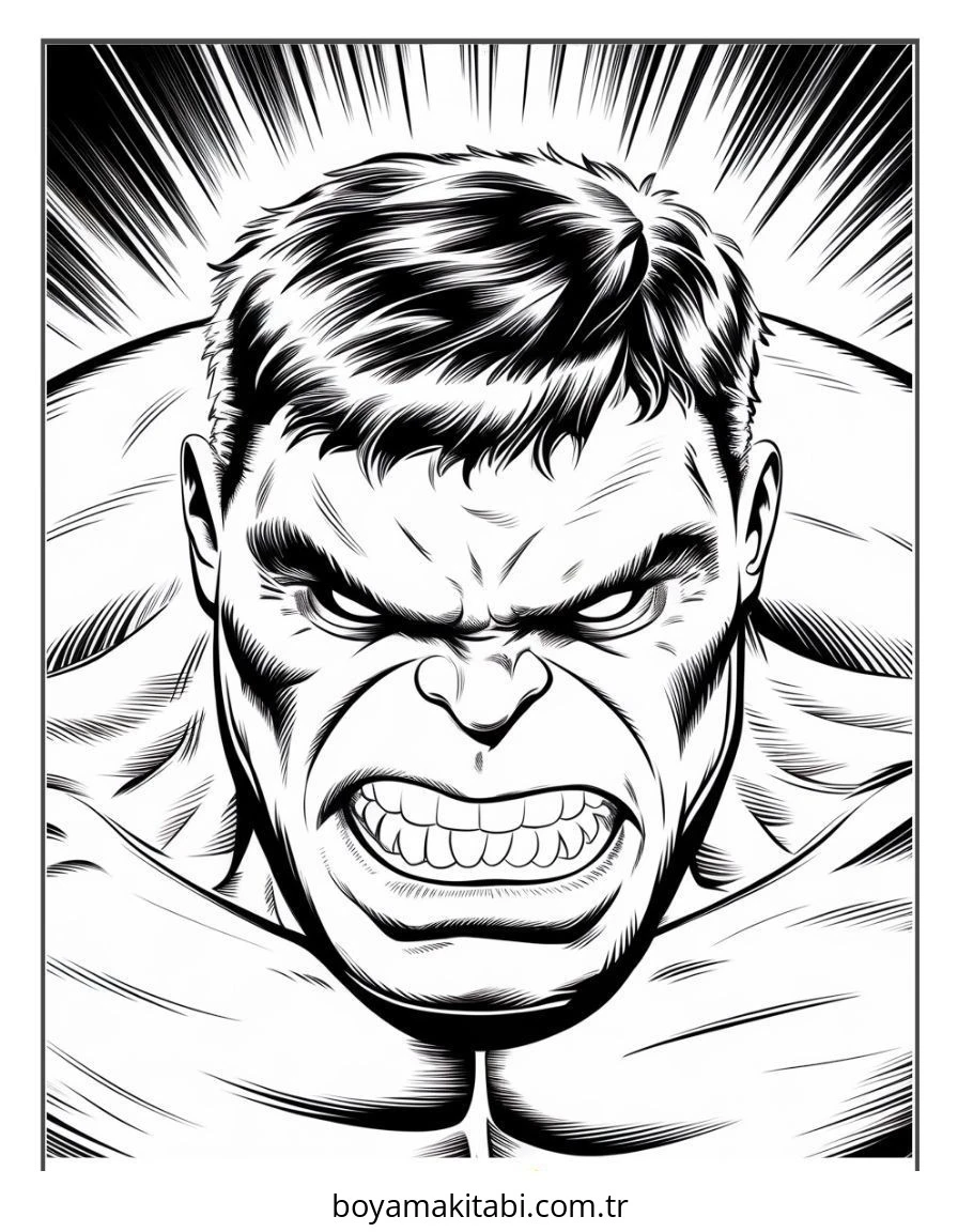 Hulk boyama sayfası – yaratıcılığı geliştirir, keyifli zaman