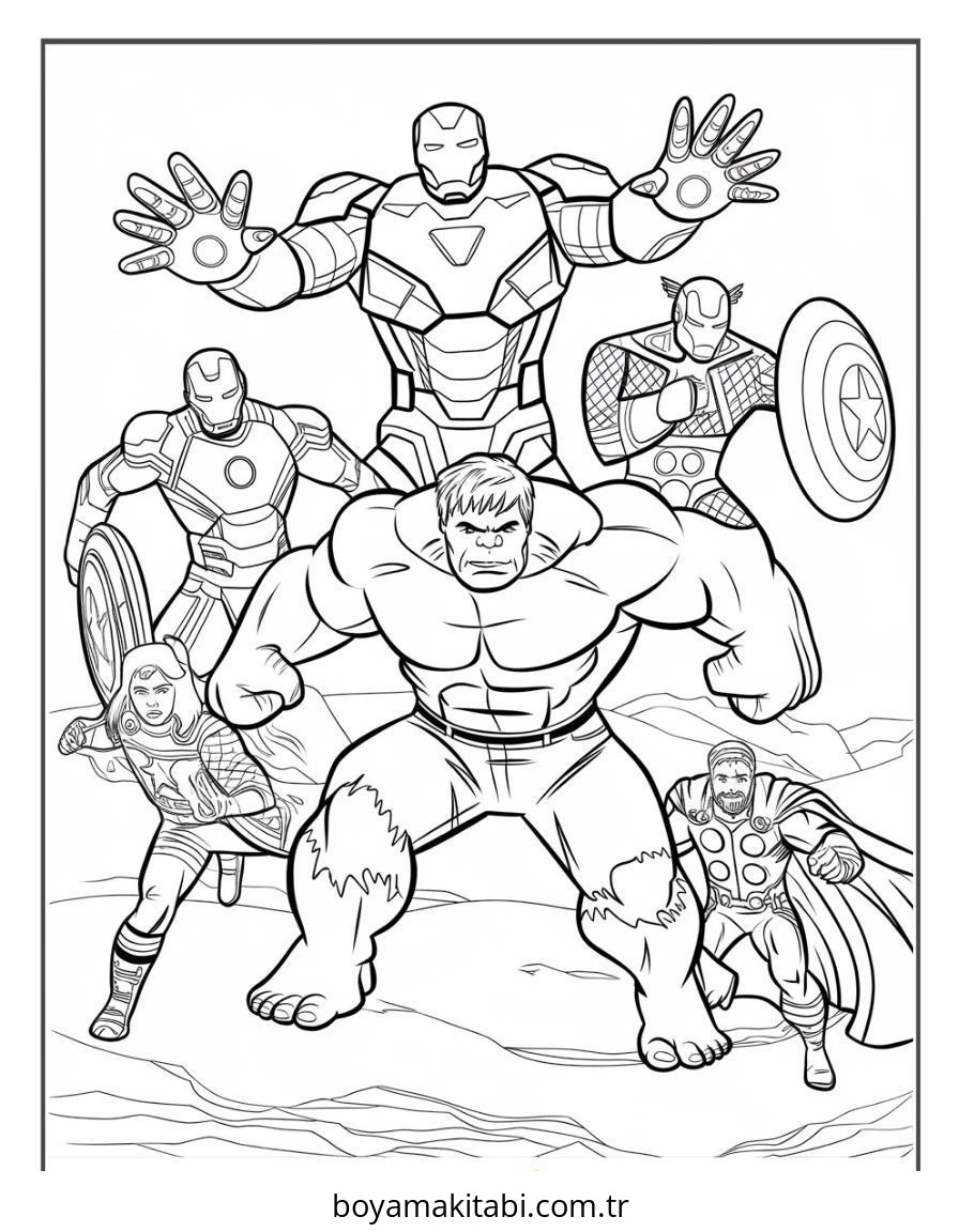 Hulk boyama sayfası – eğitici aktivite, yaratıcılık