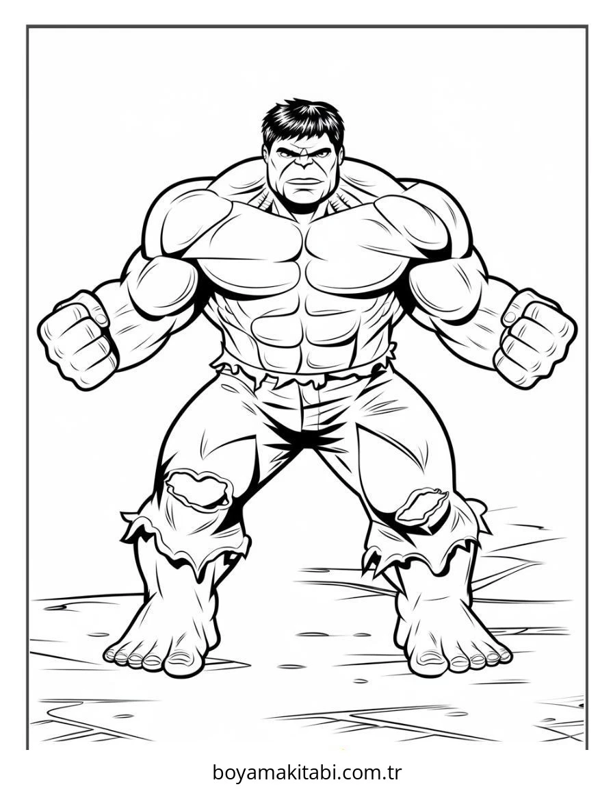 Hulk boyama sayfası – yaratıcılık, eğlenceli etkinlik