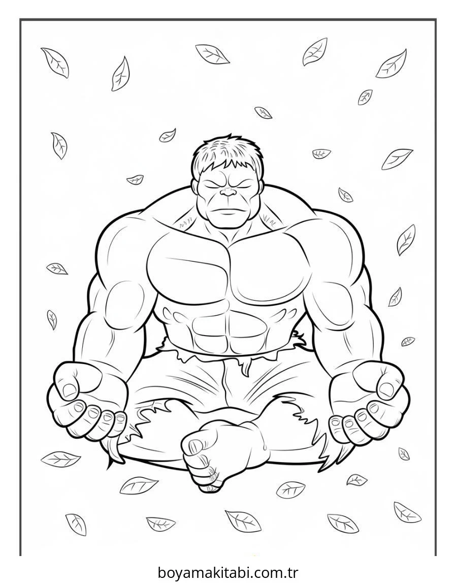 Hulk boyama sayfası – boyama çalışması, yaratıcılığı geliştirir