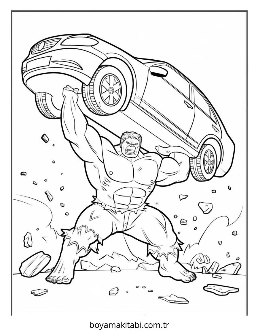 Hulk boyama sayfası – yaratıcılığı geliştirir, keyifli zaman