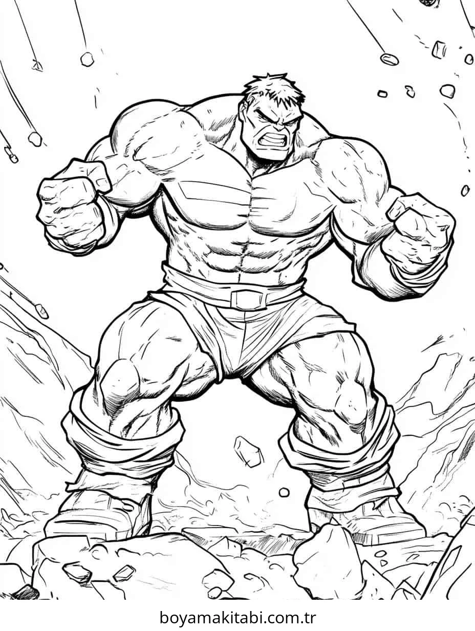 Hulk boyama sayfası – okul öncesi, evde etkinlik