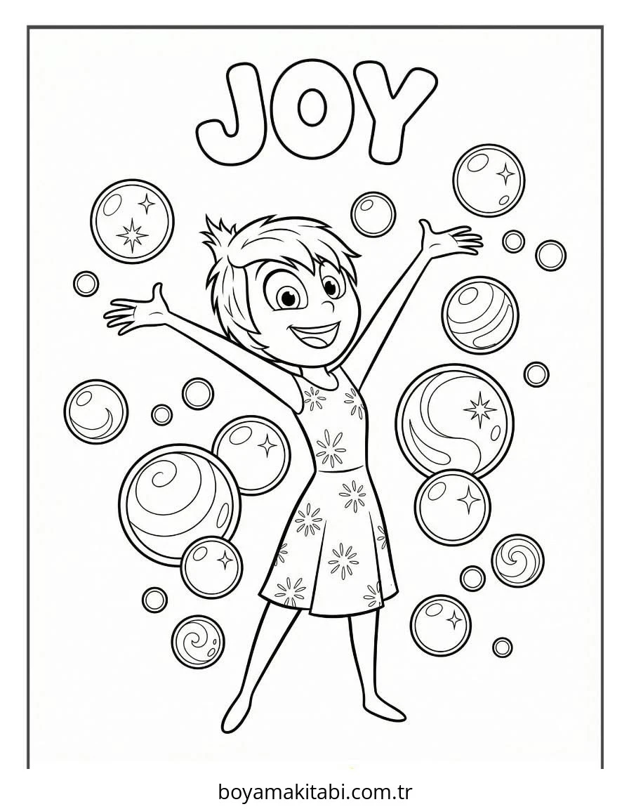 Inside Out boyama sayfası – eğitici aktivite, yaratıcılık