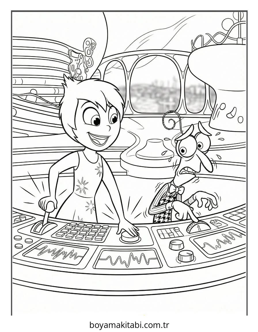 Inside Out boyama sayfası – çocuk aktivitesi, PDF indir