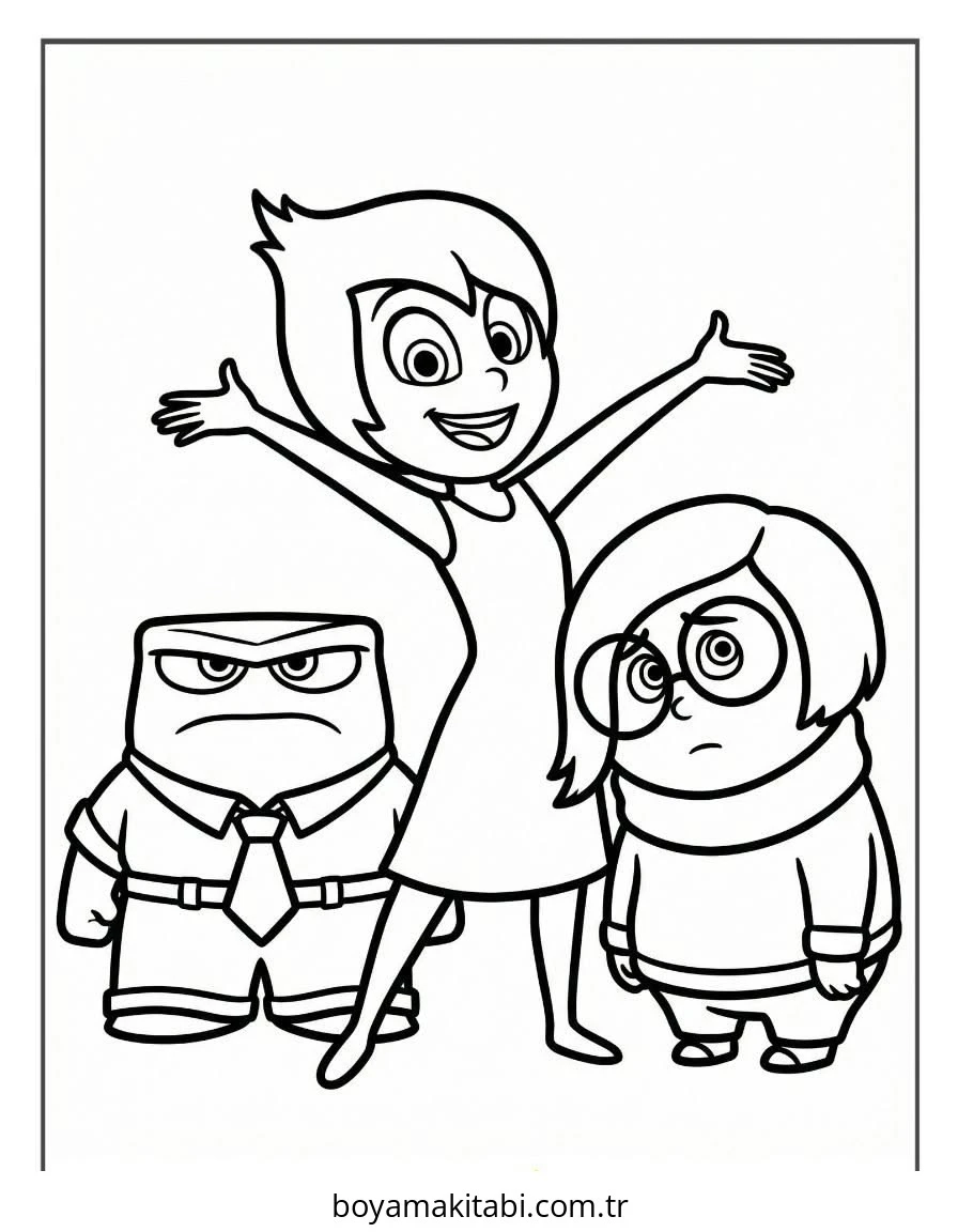 Inside Out boyama sayfası – ücretsiz yazdır, boyama etkinliği
