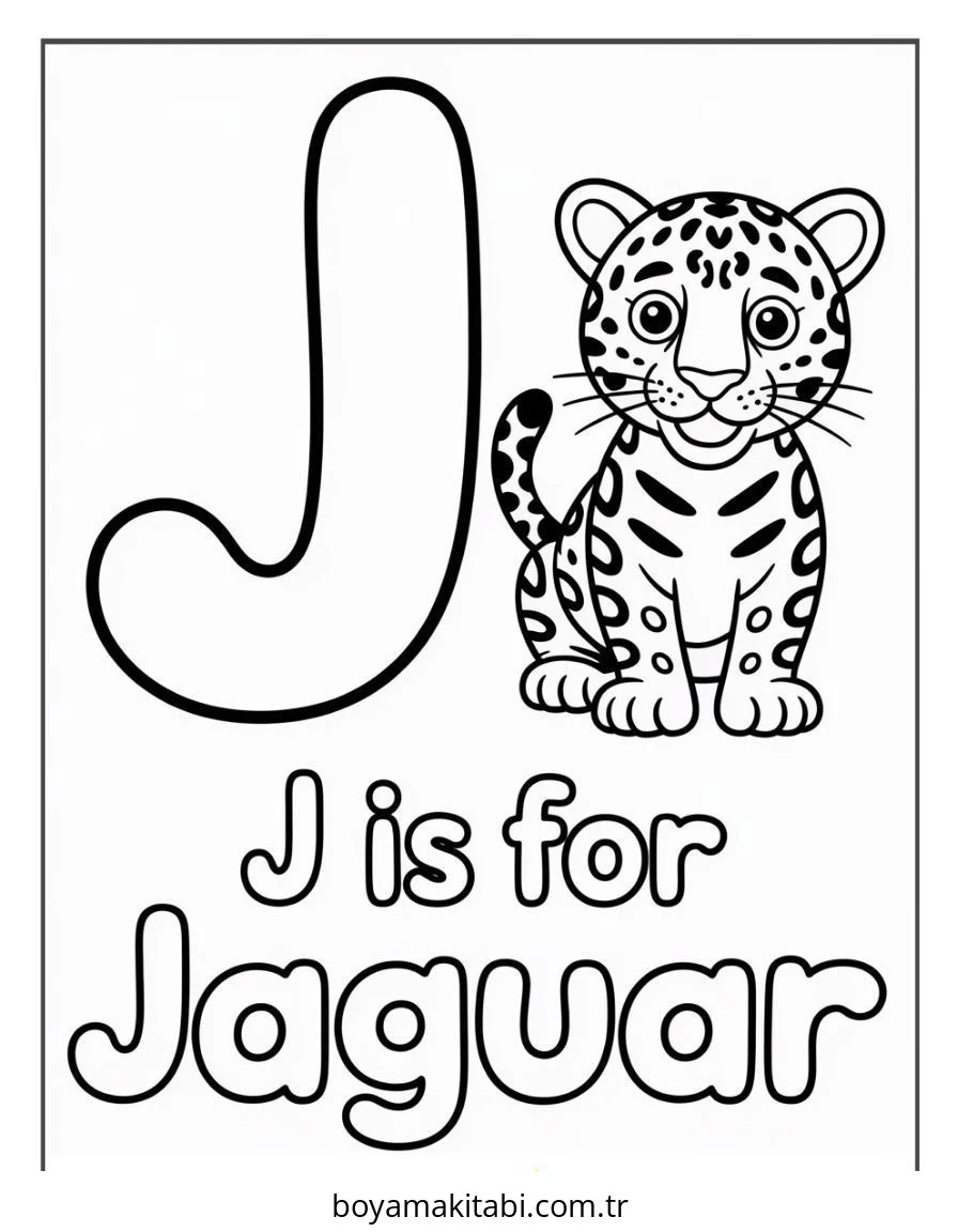 Jaguar boyama sayfası – yaratıcılık, eğlenceli etkinlik