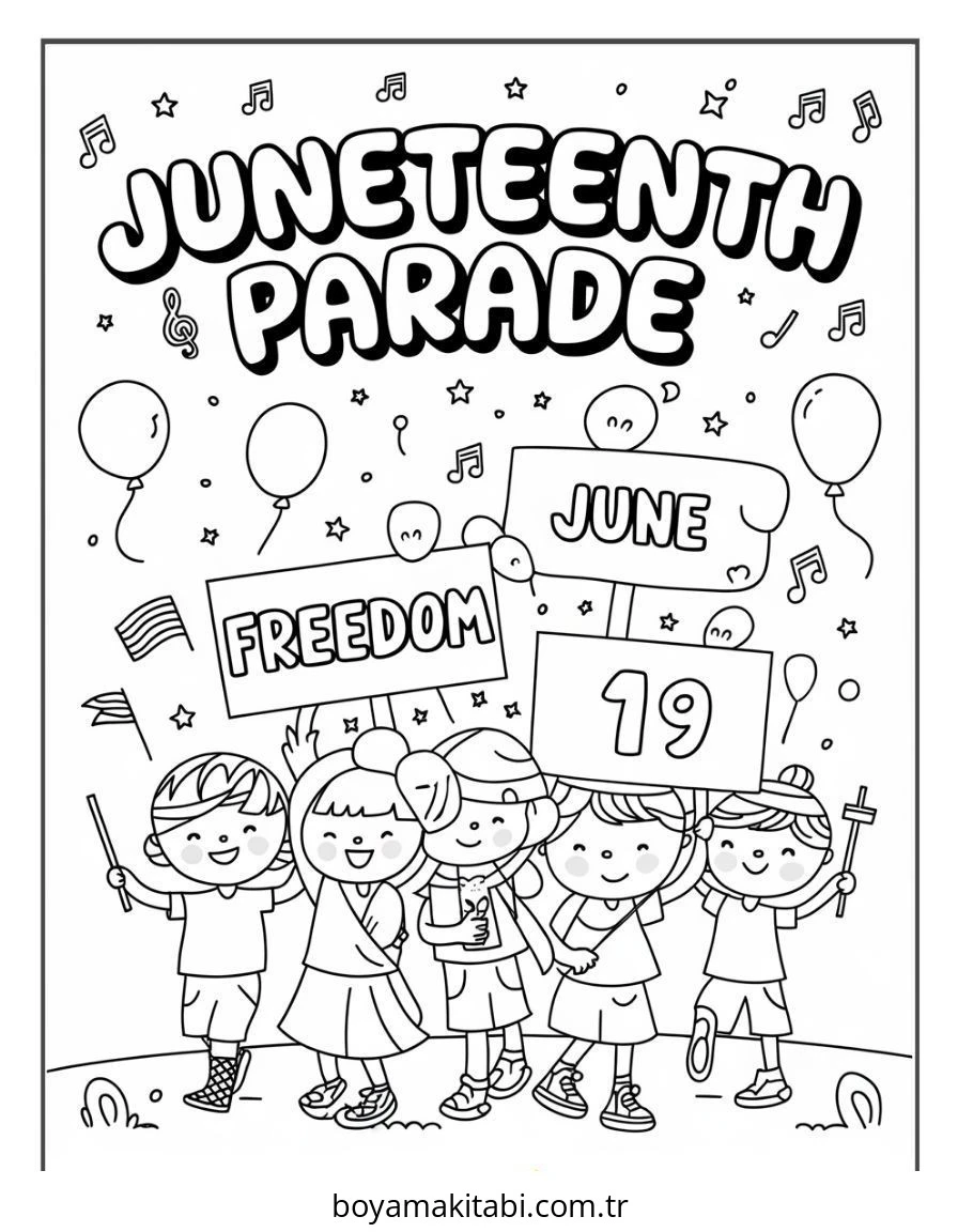 Juneteenth Boyama Sayfaları