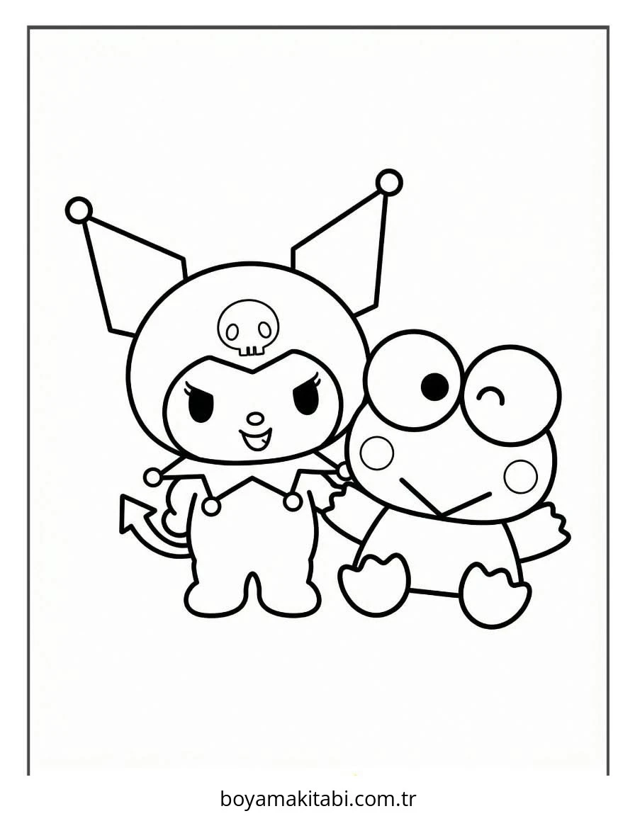 Keroppi boyama sayfası – yaratıcılık, eğlenceli etkinlik