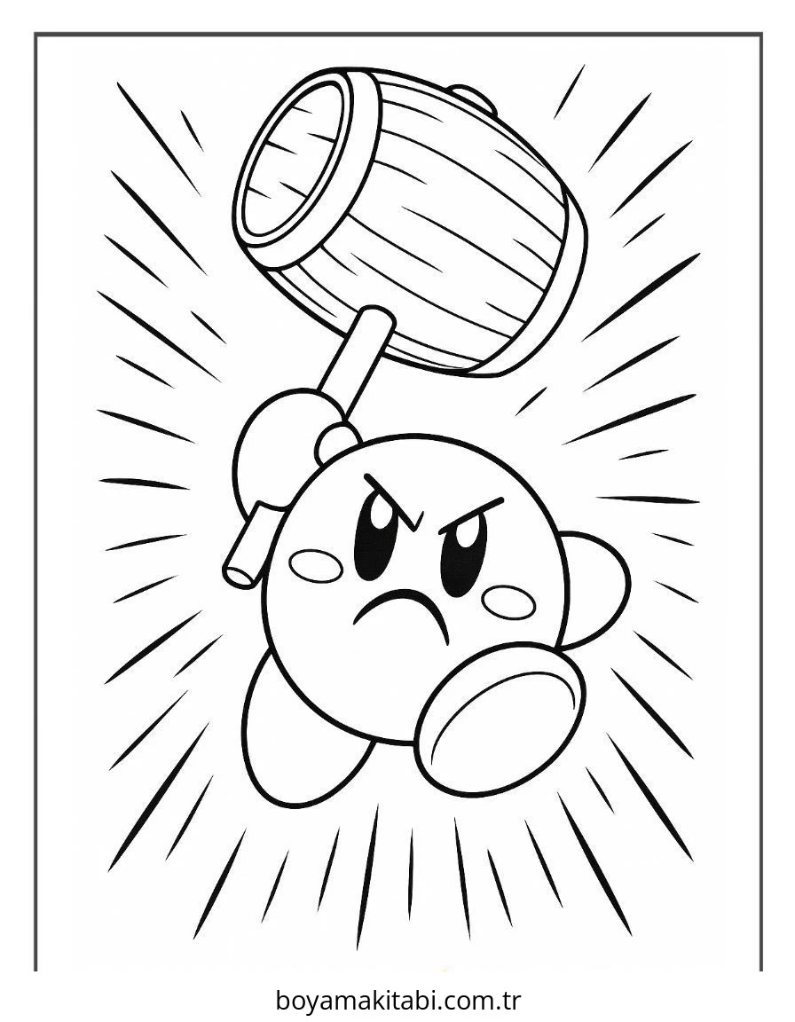 Kirby boyama sayfası #127 – yaz tatili etkinliği, sabır ve özgüven kazandırır
