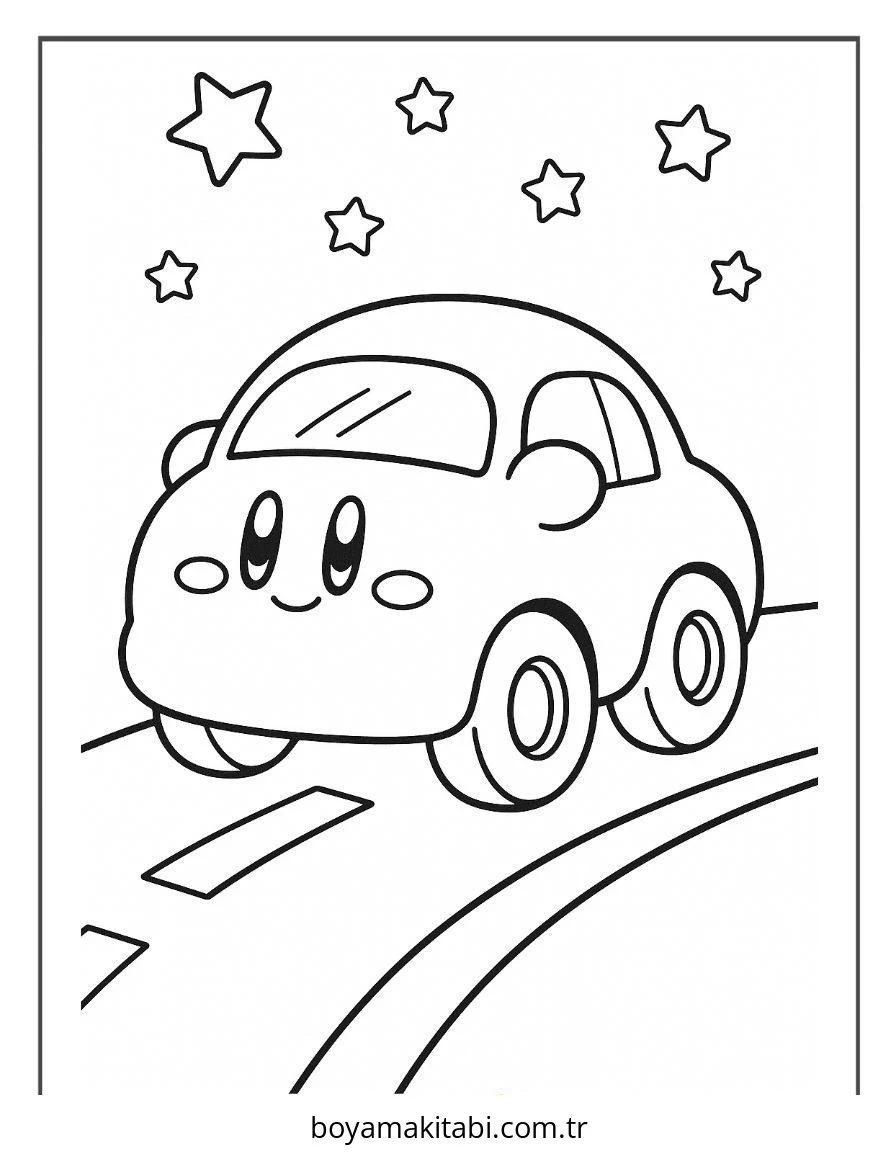 Kirby boyama sayfası #130 – dikkat ve odaklanma geliştirir, A4 baskıya uygun