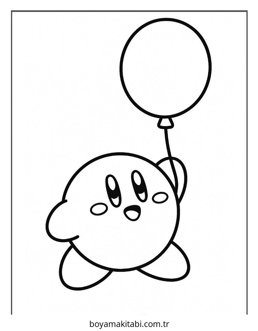 Kirby boyama sayfası #137 – A4 baskıya uygun, ücretsiz yazdır