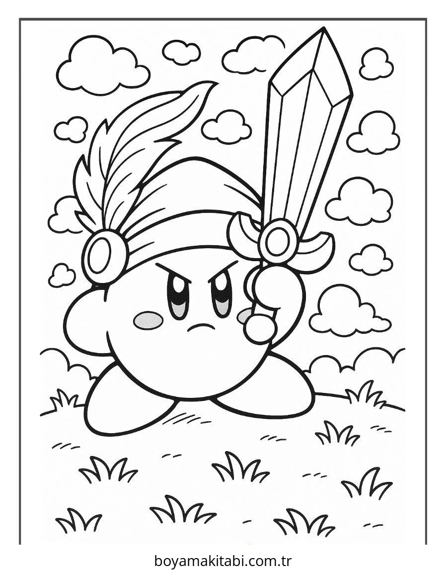 Kirby boyama sayfası #140 – günlük etkinlik önerisi, kolay boyama