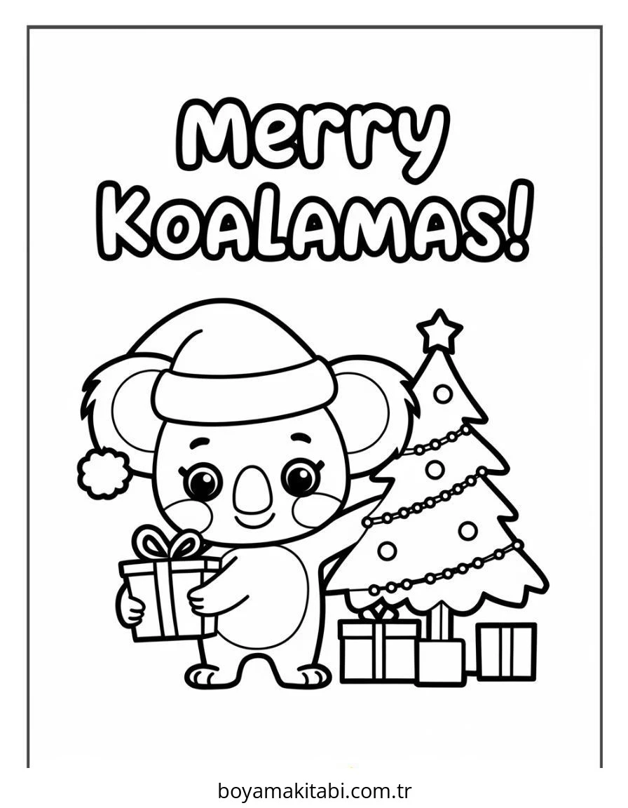 Koala boyama sayfası – renkli çizimler, okul öncesi