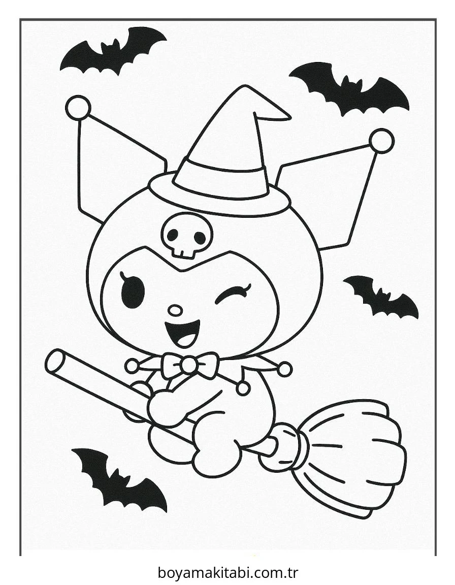 Kuromi boyama sayfası #211 – çocuklarla kaliteli zaman, yaratıcılığı geliştirir
