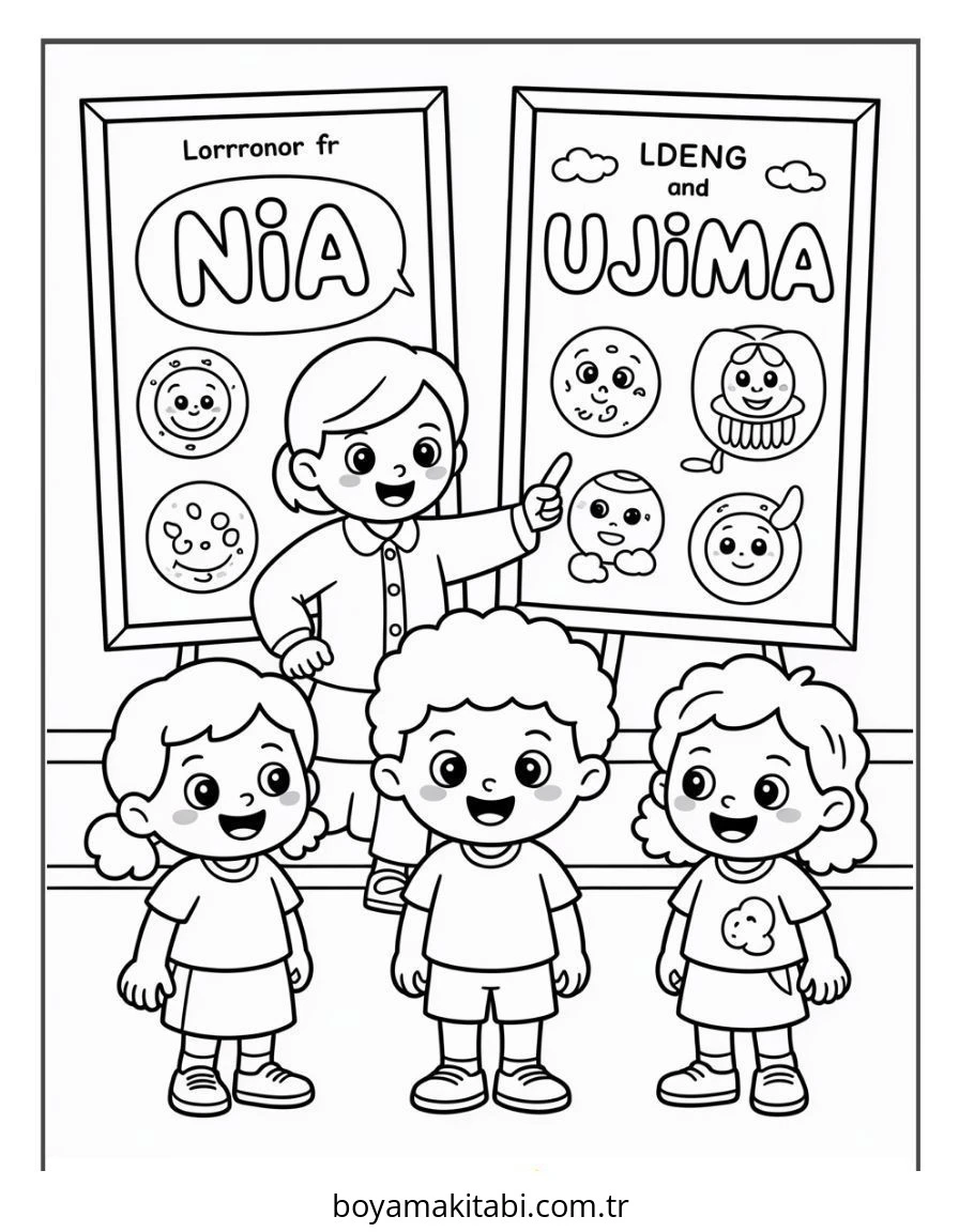 Kwanzaa boyama sayfası – yaratıcılığı geliştirir, keyifli zaman