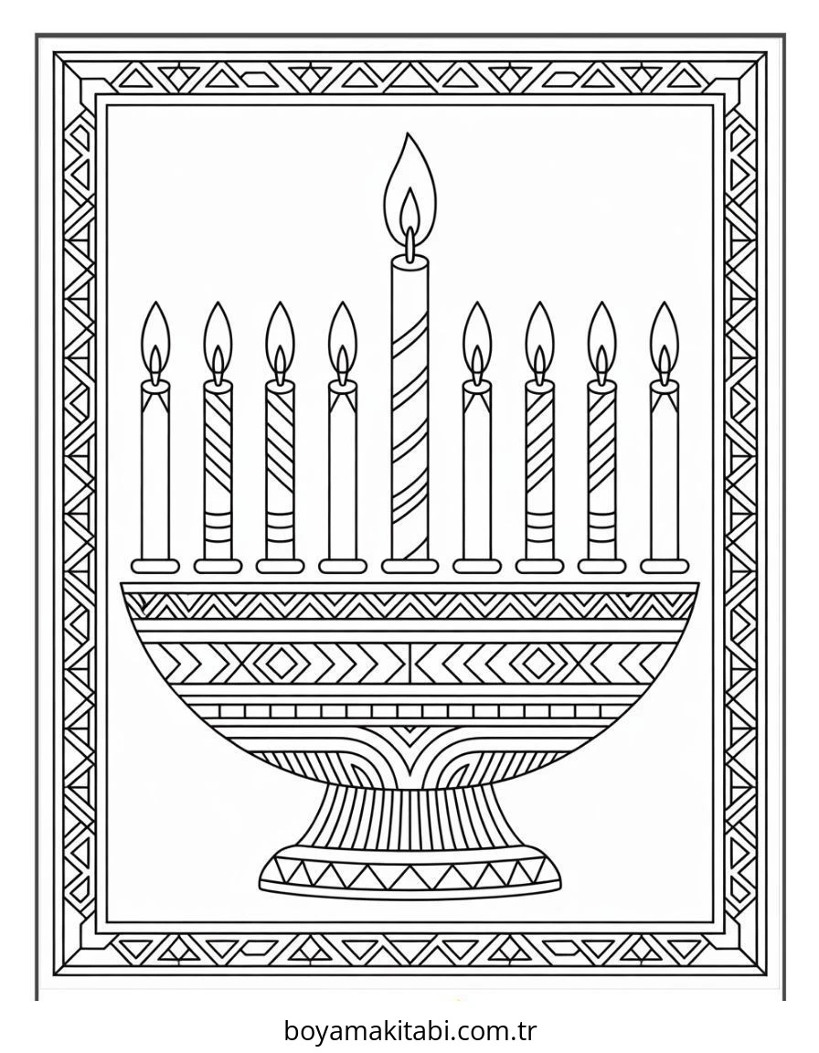 Kwanzaa boyama sayfası – eğlenceli etkinlik, el becerilerini geliştirir